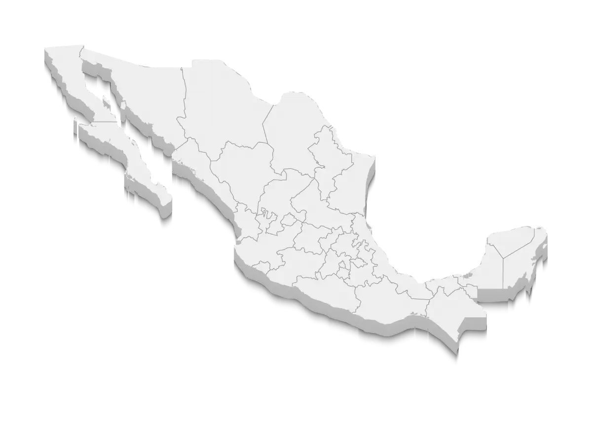 Mapa de México que representa la cobertura nacional de Esstratec